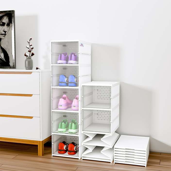 رف أحذية قابل للطي - رف أحذية مغلق