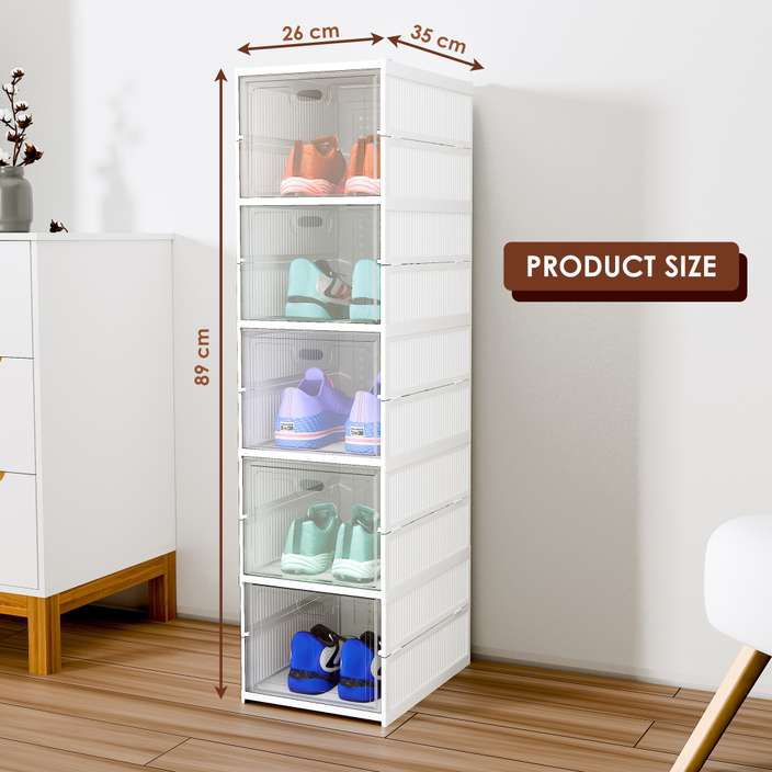 Foldable Shoe rack -  Closed shoe rack  5 Layer