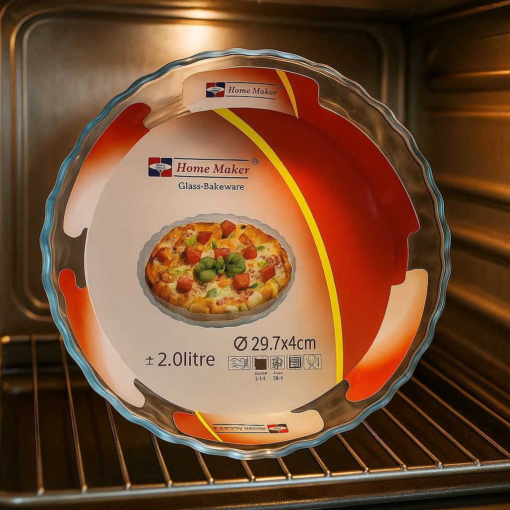 طبق خبز زجاجي دائري فاخر