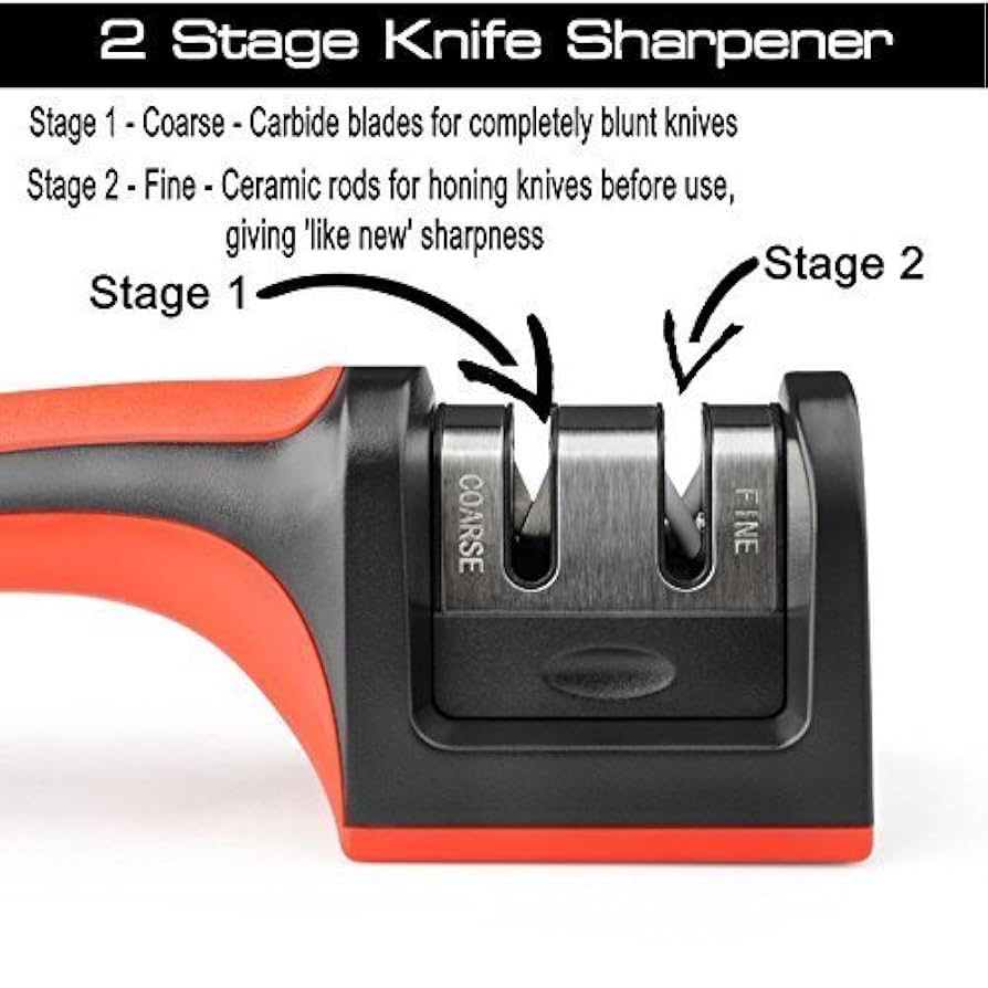 2 Stages Hard Carbide Ceramic Sharpener