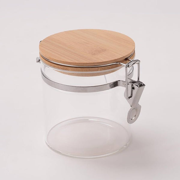 Glass Jars with Bamboo Lids- 650 ml