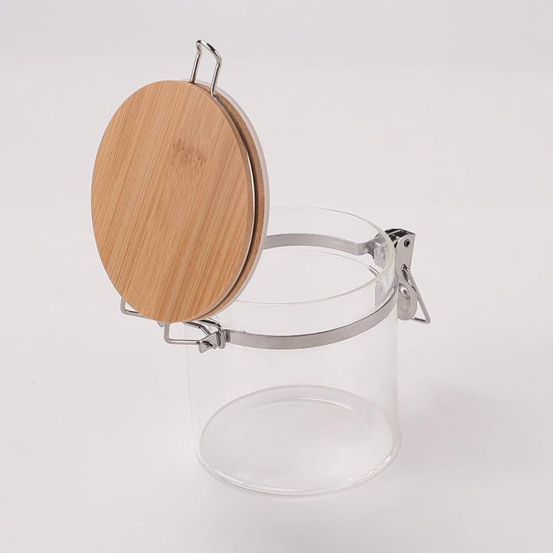 Glass Jars with Bamboo Lids- 650 ml