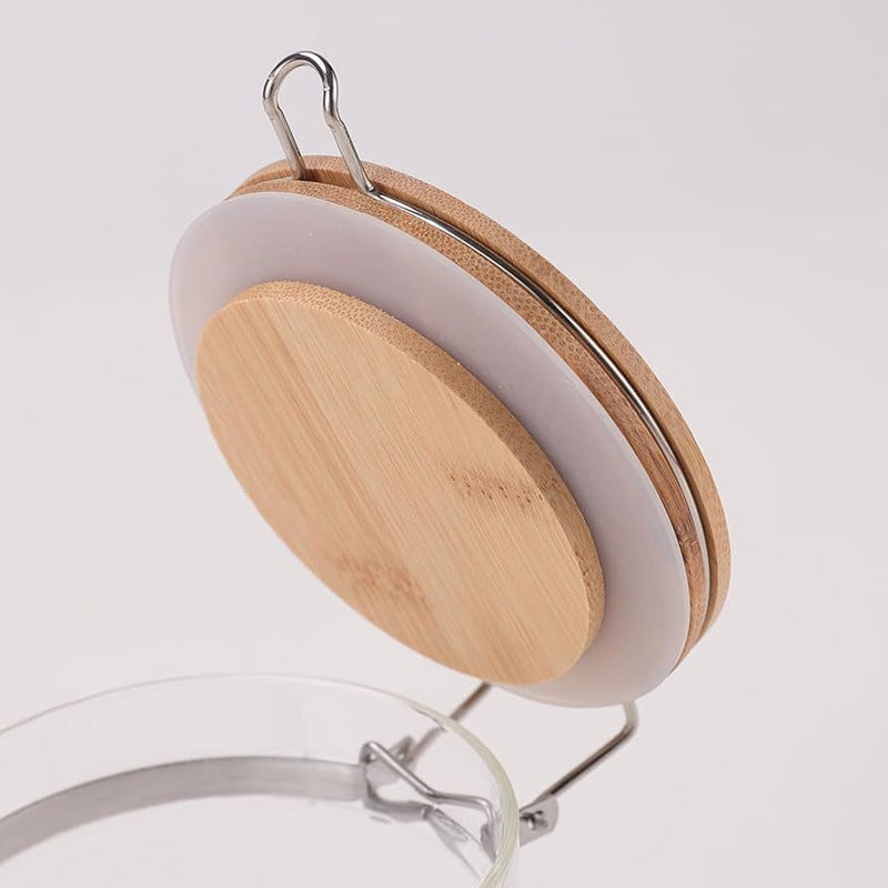 Glass Jars with Bamboo Lids- 650 ml