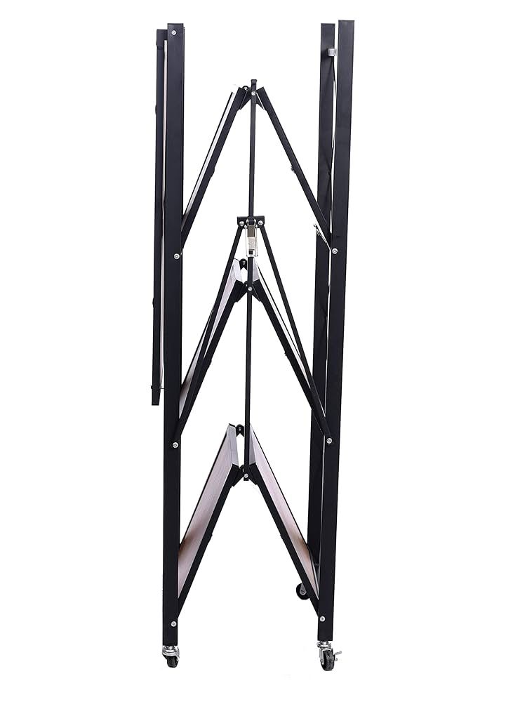 أرفف تخزين خشبية عريضة قابلة للطي