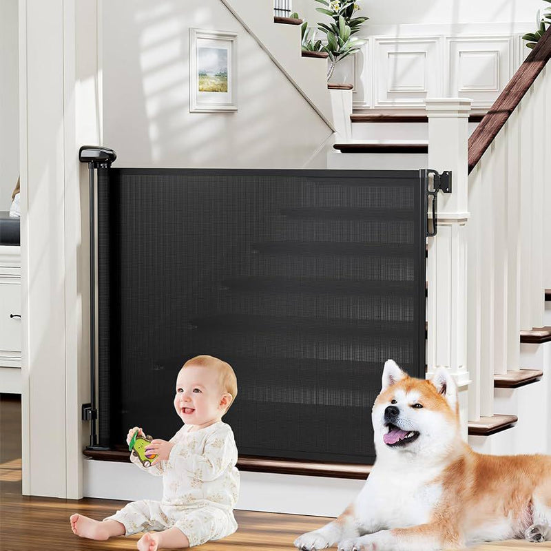 Retractable Baby and Pet Gate- No Drilling