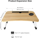 Foldable Laptop Table with Dock Stand and Non-slip Legs