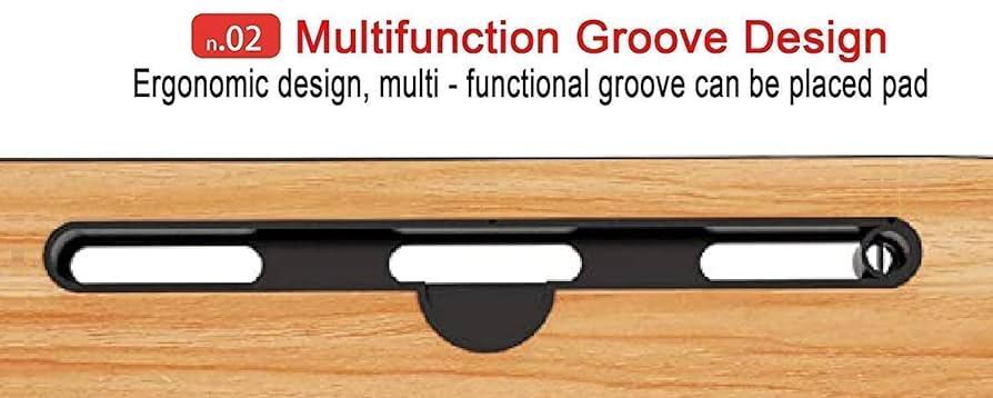 طاولة كمبيوتر محمول قابلة للطي مع حامل تثبيت وأرجل مانعة للانزلاق