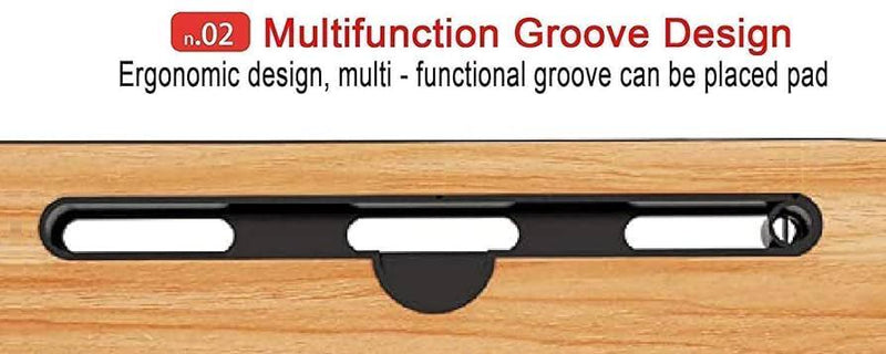 Foldable Laptop Table with Dock Stand and Non-slip Legs