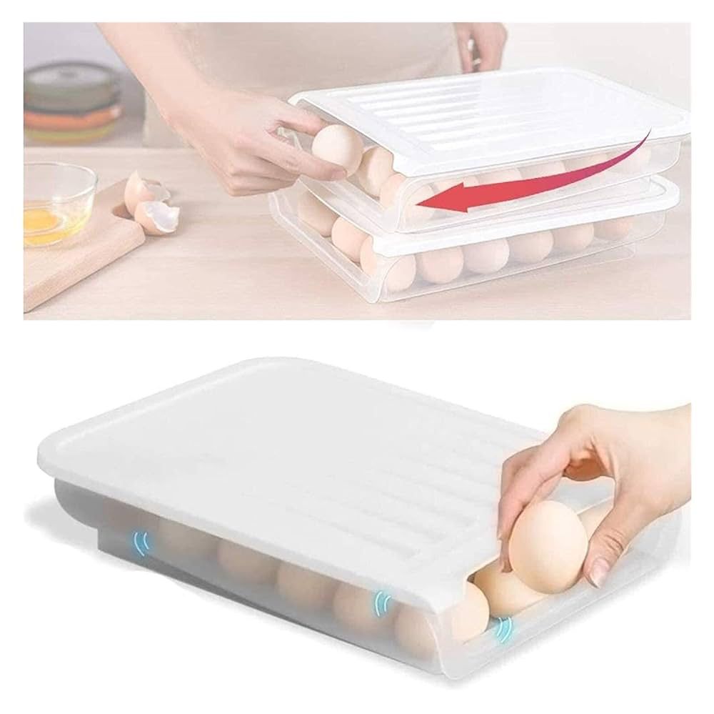 حامل صندوق بيض المطبخ المكون من 24 شبكة 