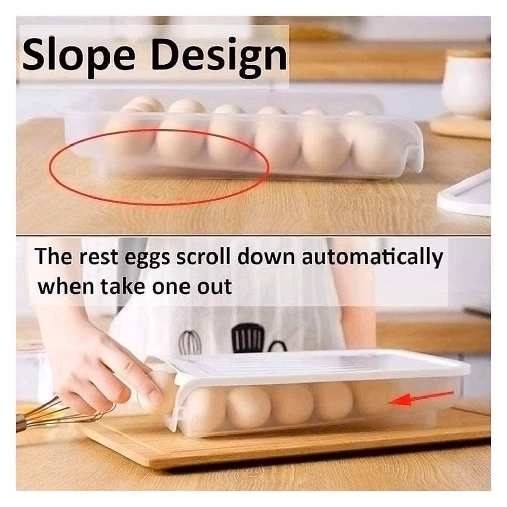حامل صندوق بيض المطبخ المكون من 24 شبكة 