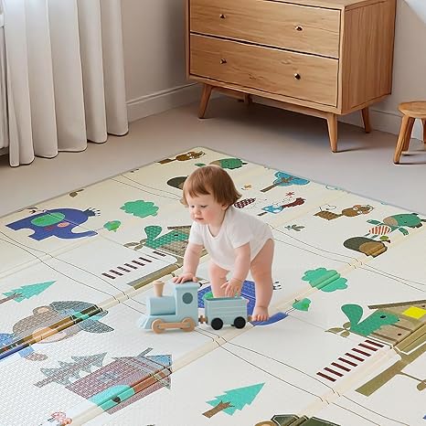 Thick Foldable Double Sided Non-Slip Reversible Portable Mat For KIds