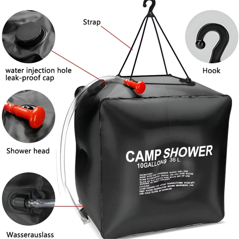 Portable Camp Shower5/10 Gallon Shower Bag for Summer Camping Outdoor Travel