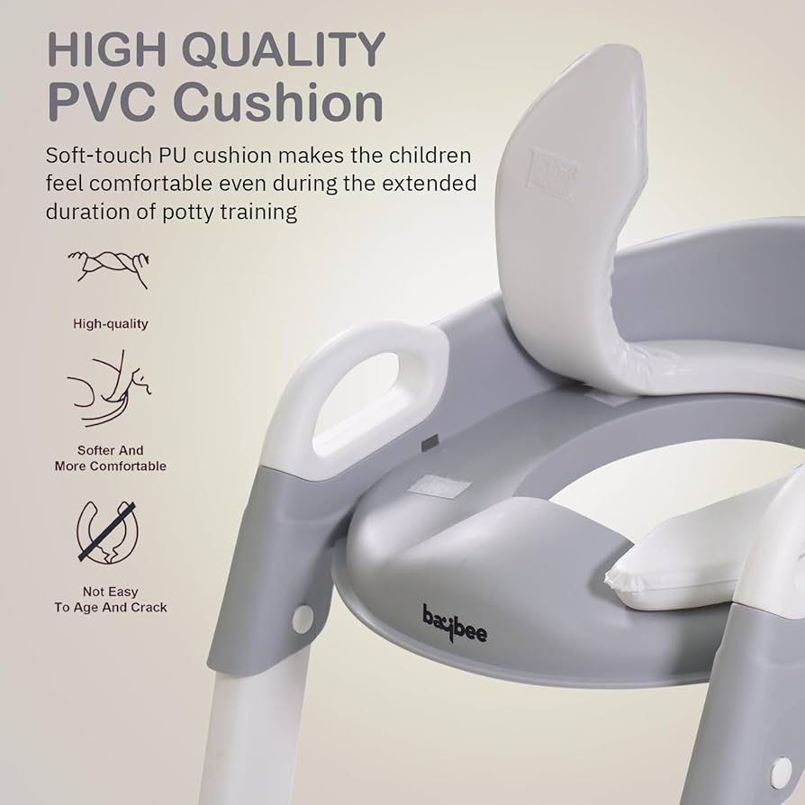 كرسي تدريب الطفل على استخدام المرحاض مع مقعد بلاستيكي وسلّم 