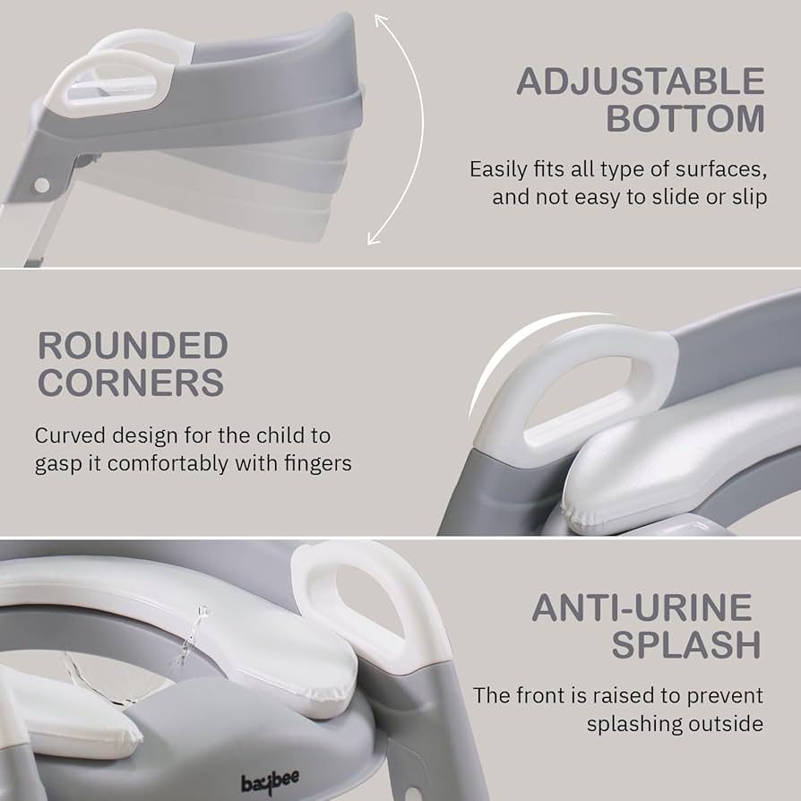 كرسي تدريب الطفل على استخدام المرحاض مع مقعد بلاستيكي وسلّم 