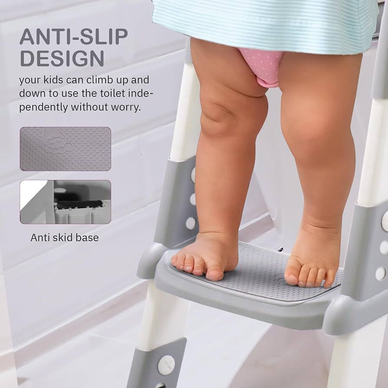 Baby Potty Training Plastic Seat Chair with Ladder