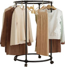 Clothing Rack with Wheels-Carbon Steel Collapsible Wadrobe