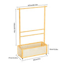 Multi-Functional Clothing Organizer with Rattan Storage Bin