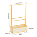 Multi-Functional Clothing Organizer with Rattan Storage Bin
