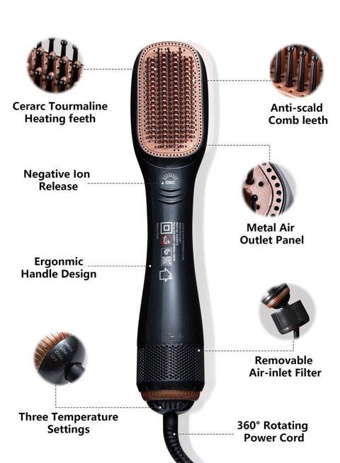 2 In 1  Ceramic Hair Dryer And Styler