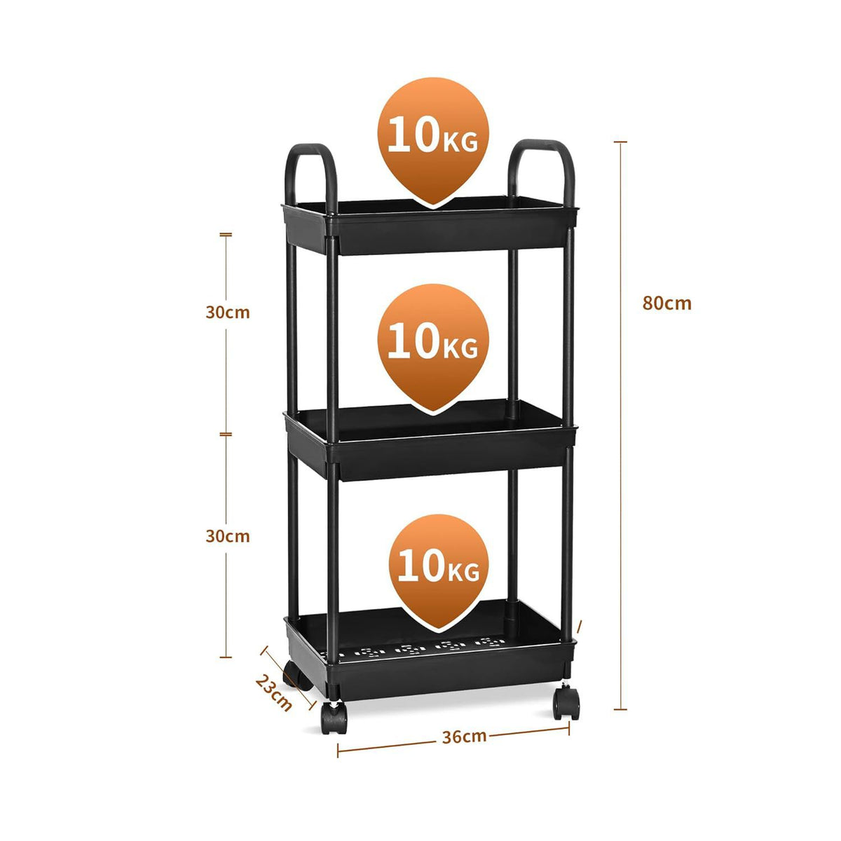Multi-Functional Storage Trolley With Handle