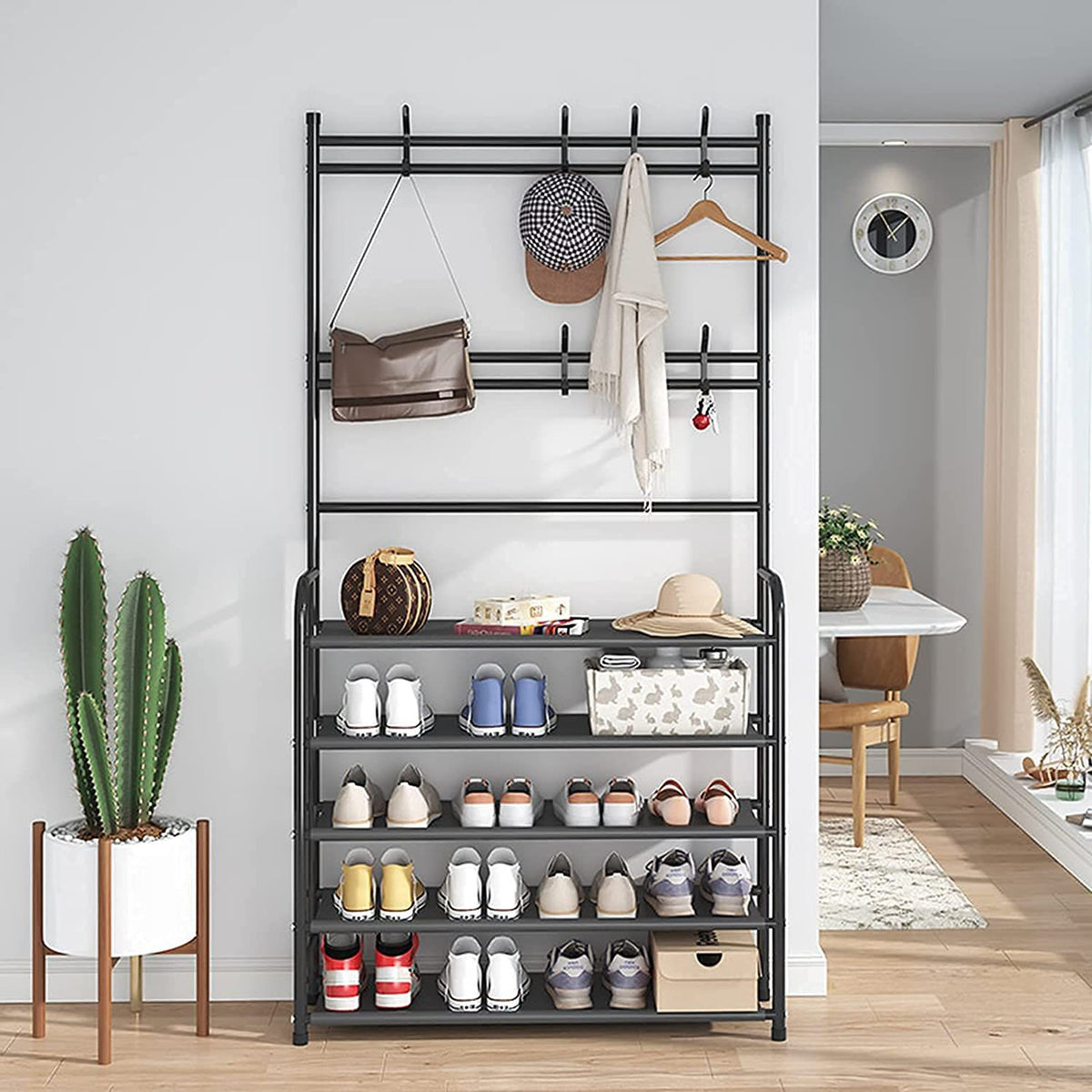 Multi Functional Entry Way Coat Rack 3 in 1