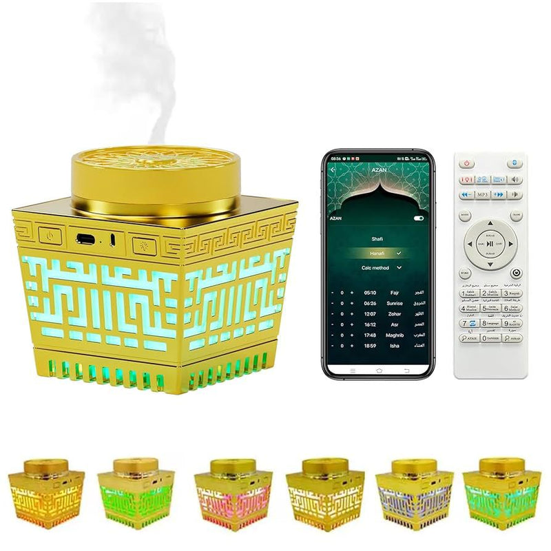 Type C Electric Oud Burner Digital Quran Player for Home Office and Car | Bakhoor BoSidin Incense Burner Quran speaker with led light