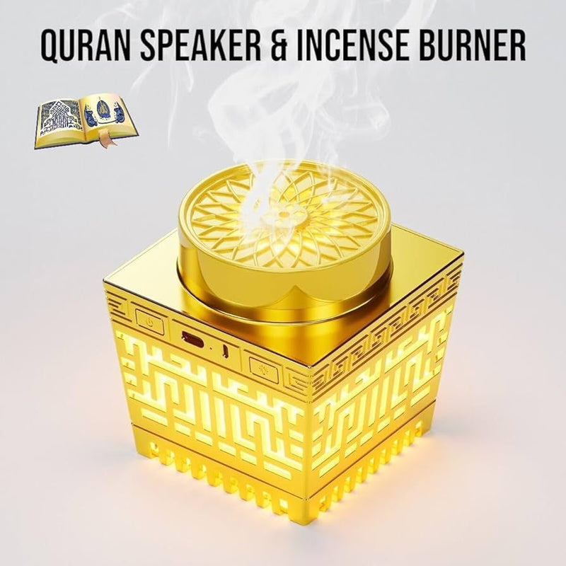 Type C Electric Oud Burner Digital Quran Player for Home Office and Car | Bakhoor BoSidin Incense Burner Quran speaker with led light