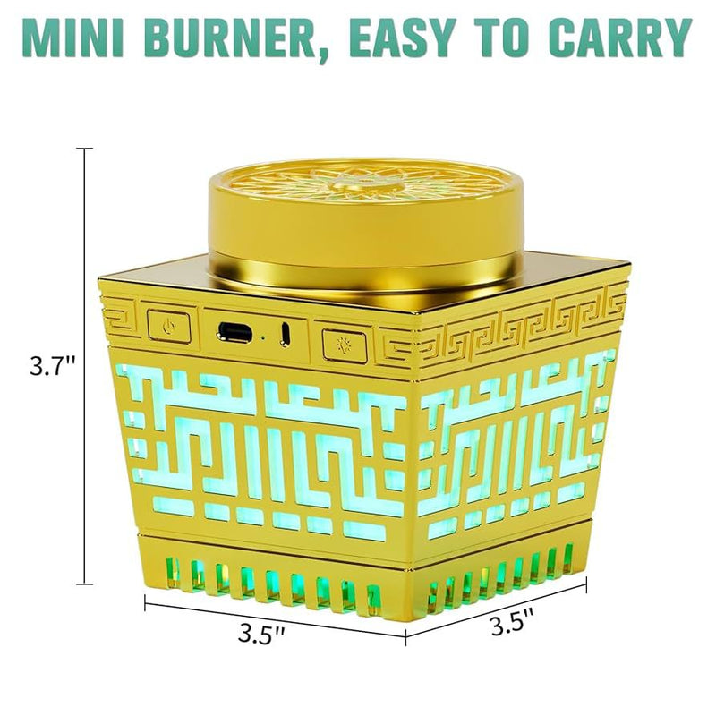Type C Electric Oud Burner Digital Quran Player for Home Office and Car | Bakhoor BoSidin Incense Burner Quran speaker with led light