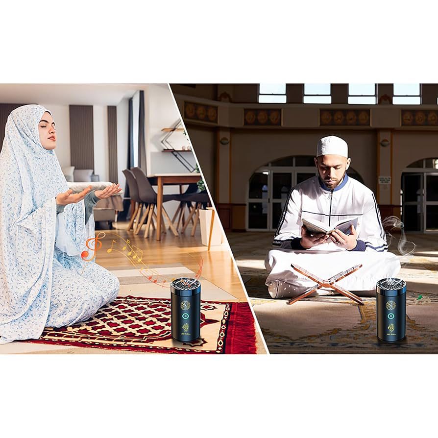Oud bukhoor 2 in 1 Electric Incense Burner with Quran Speaker, Remote Control Bakhoor Burner