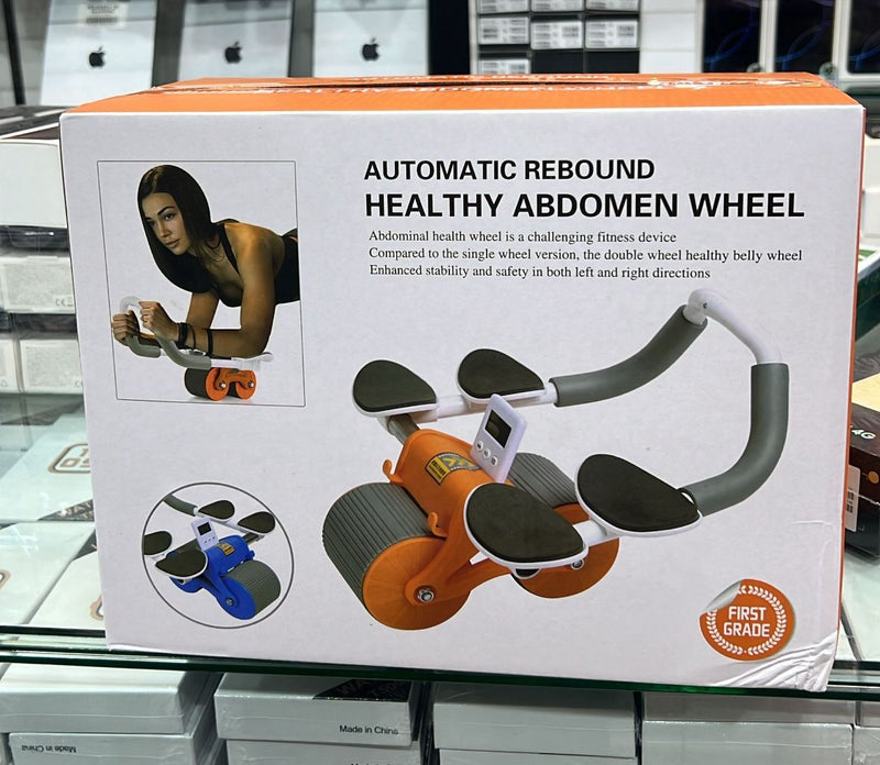 utomatic Rebound Exercise Abdominal Roller with 4 Elbow Supports, Timer and Knee Pad