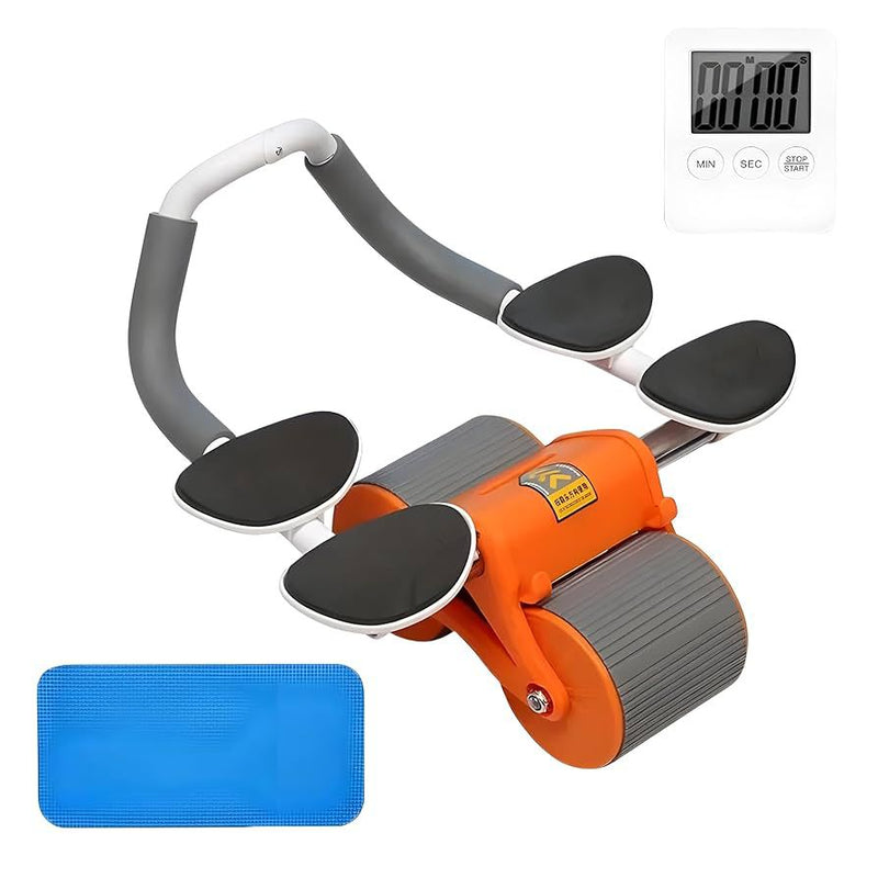 utomatic Rebound Exercise Abdominal Roller with 4 Elbow Supports, Timer and Knee Pad