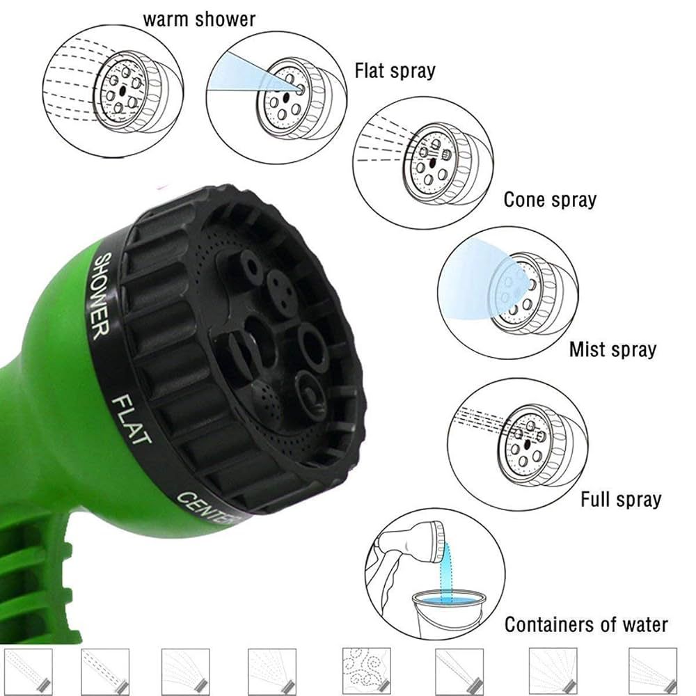 Expandable Magic Flexible Water Hose Pipe with Spray Gun Retractable Garden Watering Hose Pipe
