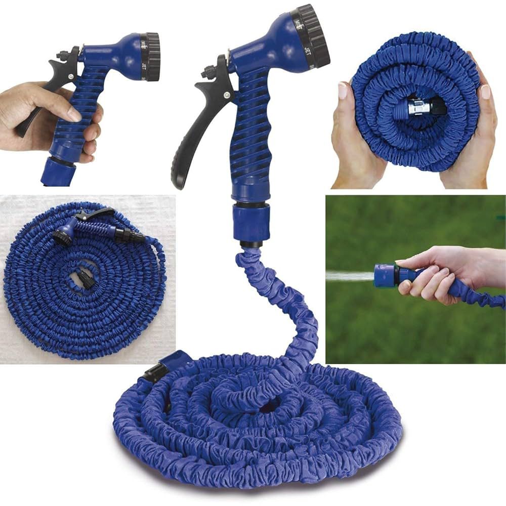 Expandable Magic Flexible Water Hose Pipe with Spray Gun Retractable Garden Watering Hose Pipe