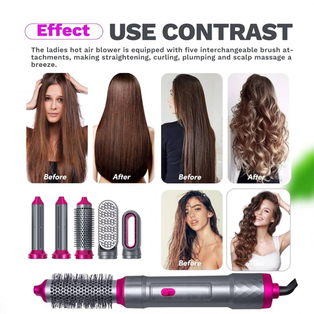 5 in 1 Electric Hot Air Styler HAir Straightning Equipment