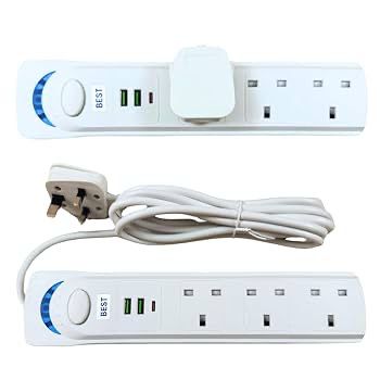 Extension Cord 3M With USB Power Surge Protection- 3 Outlets