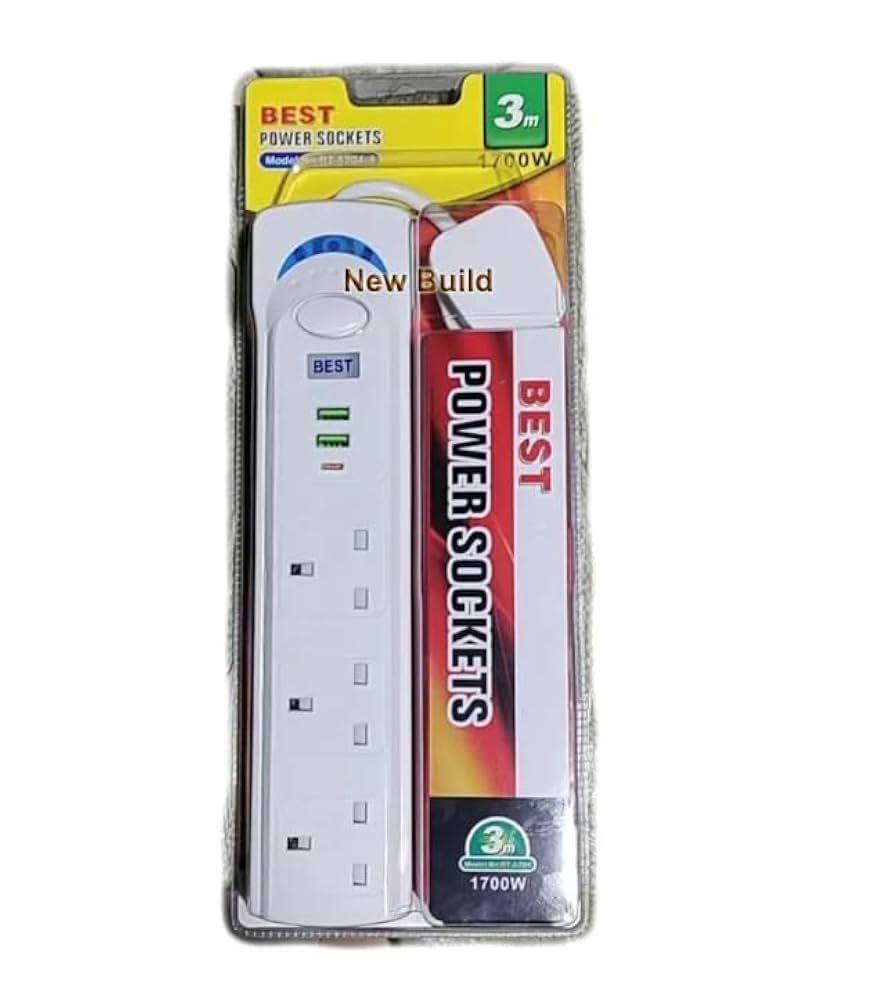 Extension Cord 3M With USB Power Surge Protection- 3 Outlets