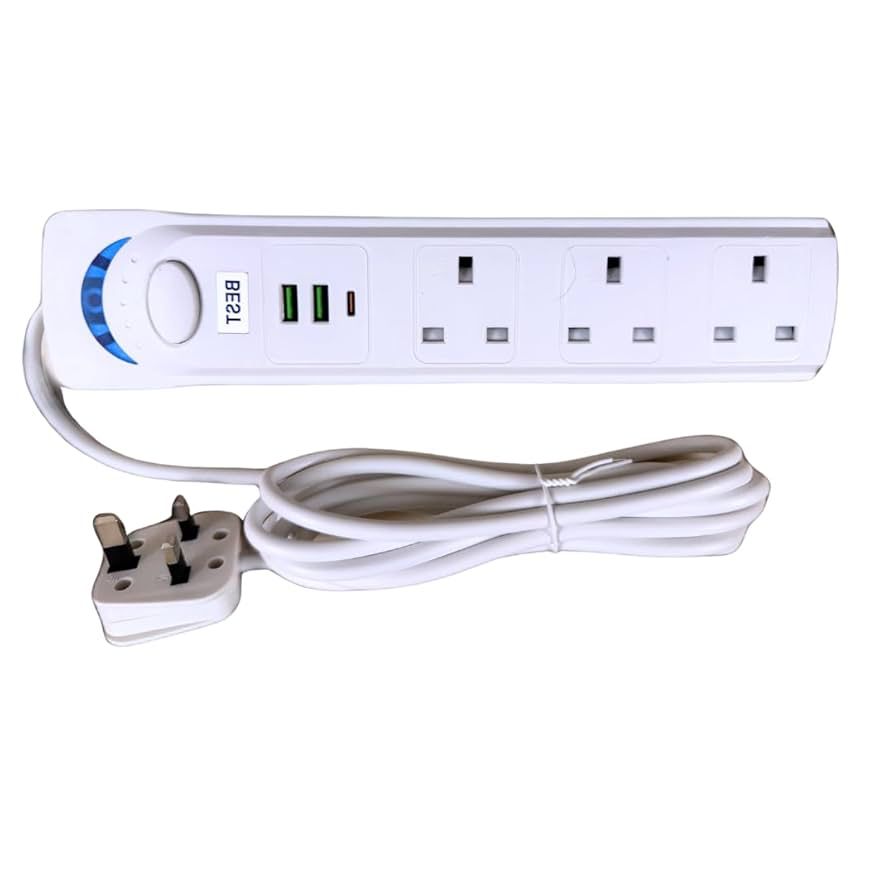 Extension Cord 3M With USB Power Surge Protection- 3 Outlets