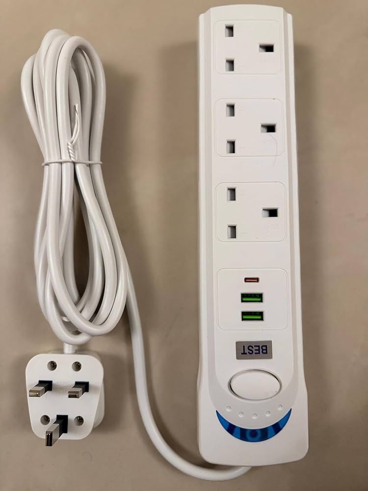 Extension Cord 3M With USB Power Surge Protection- 3 Outlets