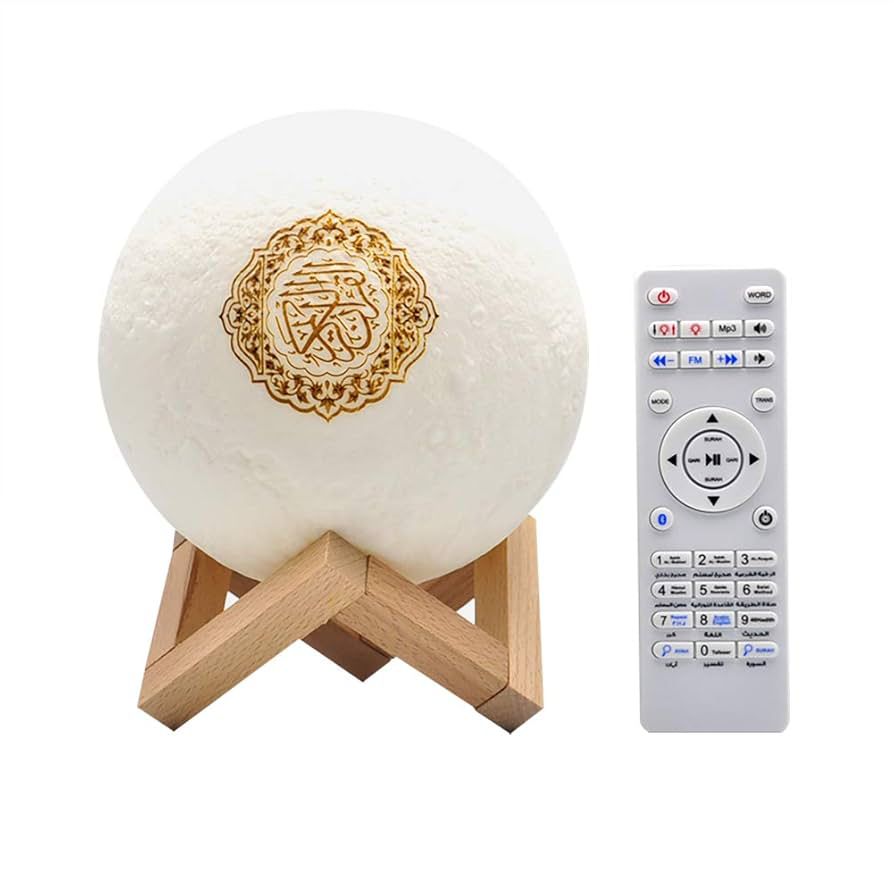4 in 1 Quran Moon Lights 3D Print Lamp 7 Colors LED