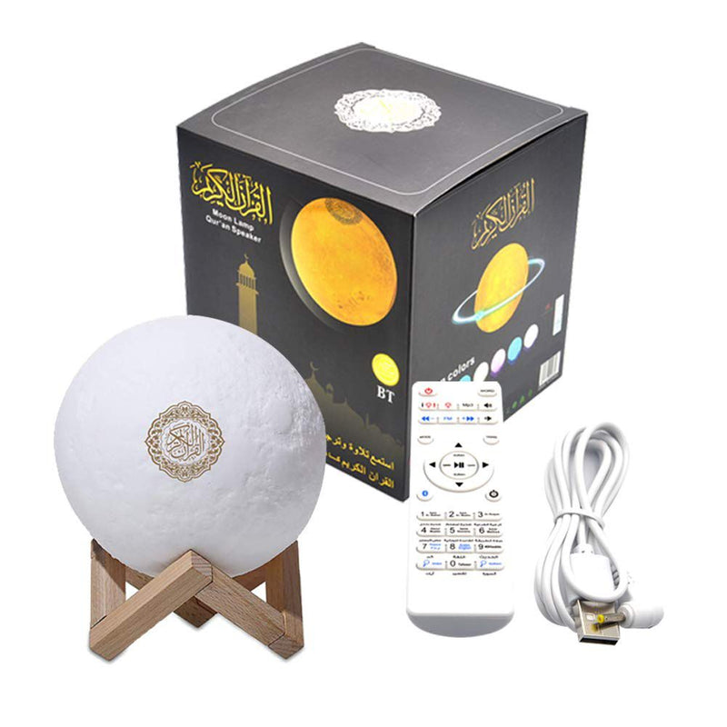 4 in 1 Quran Moon Lights 3D Print Lamp 7 Colors LED
