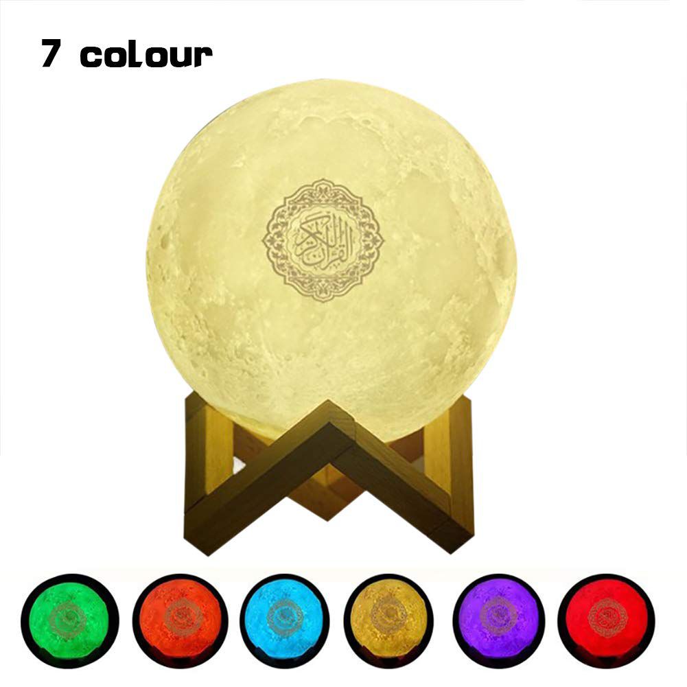 4 in 1 Quran Moon Lights 3D Print Lamp 7 Colors LED