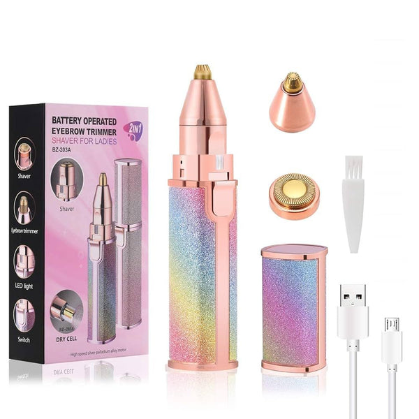 Rechargable 2 in 1 Eyebrow Trimmer and Face Shavers for Women