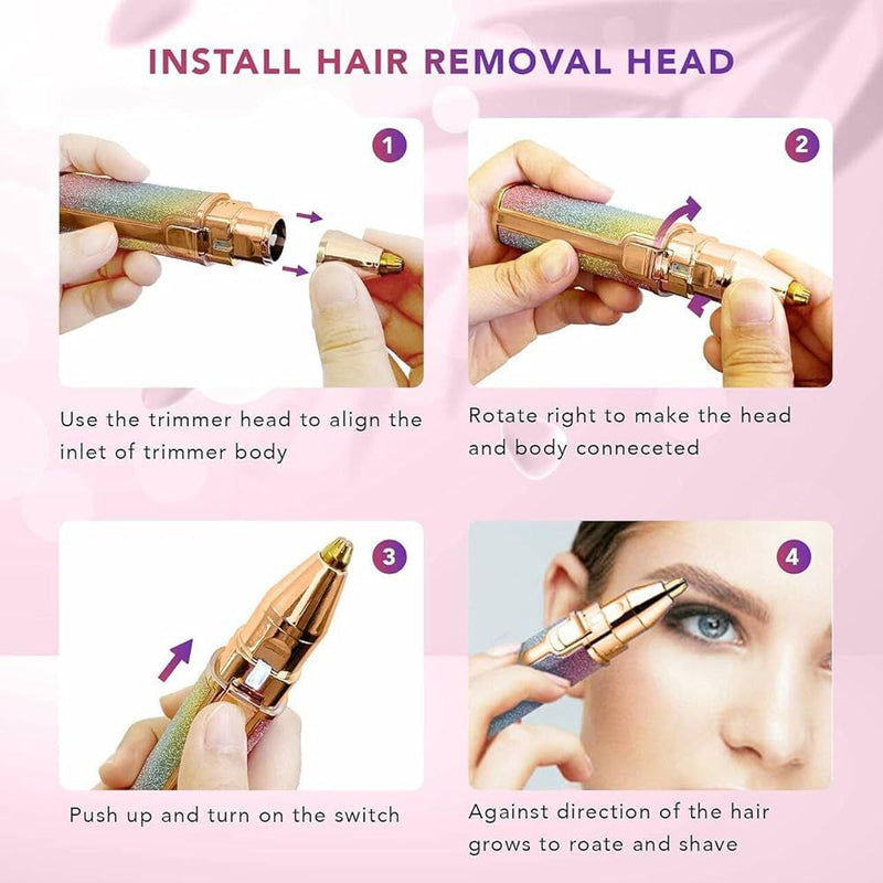 Rechargable 2 in 1 Eyebrow Trimmer and Face Shavers for Women