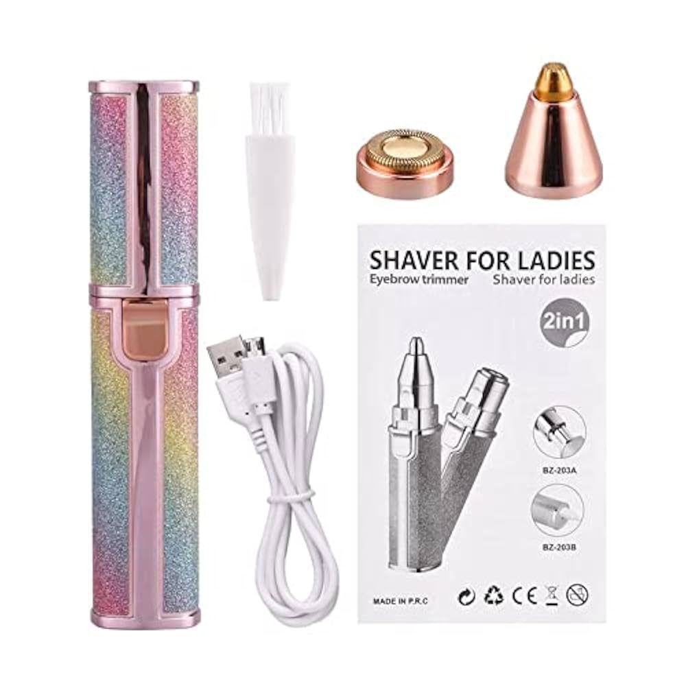 Rechargable 2 in 1 Eyebrow Trimmer and Face Shavers for Women