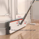 Flat Mop with Microfiber Pads – Hand-Free Squeeze Mop – 360° Rotating Head – Extendable Stainless Steel Handle