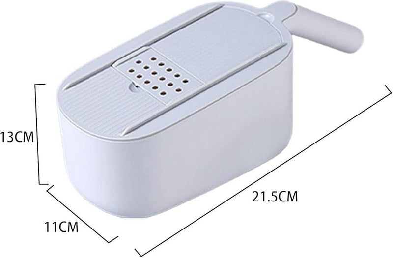 Multifunction Vegetable Chopper Slicer Drainage Basket Kitchen Tool Gray