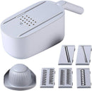 Multifunction Vegetable Chopper Slicer Drainage Basket Kitchen Tool Gray