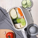 Multifunction Vegetable Chopper Slicer Drainage Basket Kitchen Tool Gray