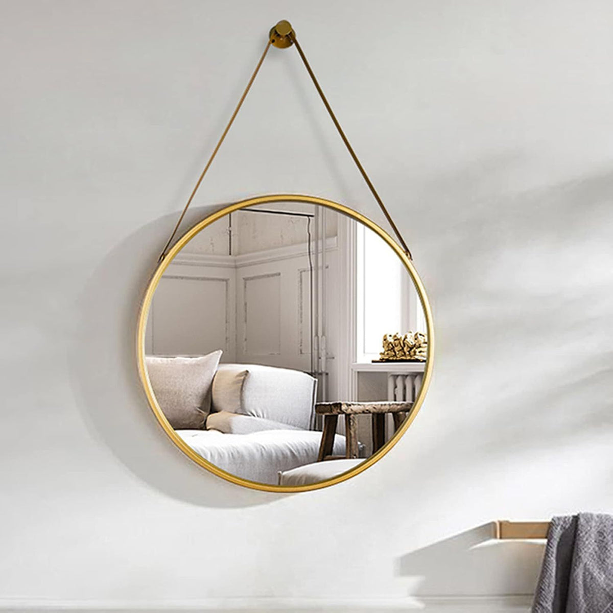 Wall-Mounted Mirror, Creative Sling Style Bathroom Mirror Bedroom Vanity Mirror
