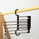 5 Layers Multifunctional Pants Rack Jeans Trousers Scarves Organizer Space Saving Foldable Pants Hanger